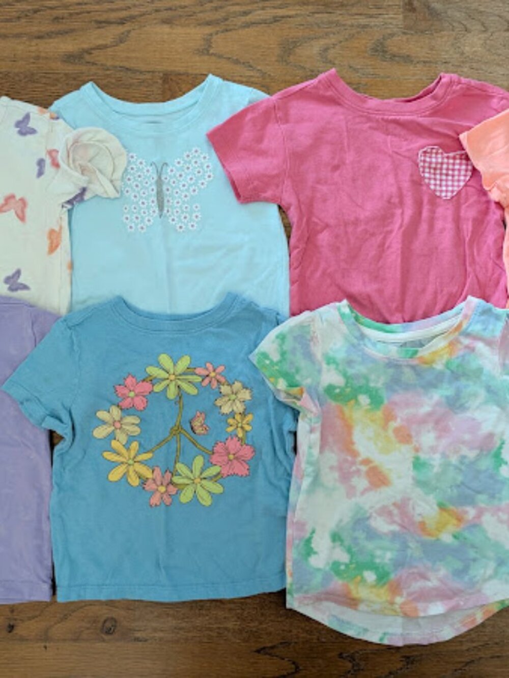 Set of 7 Casual Shirts for Girls 2T